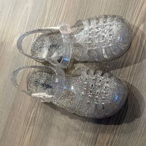 Cat & Jack Glittery Silver Sandals